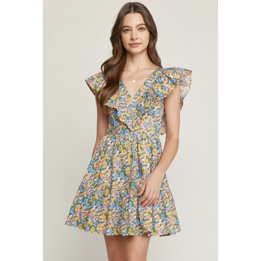 ๐๐๐ENTRO Floral dress with ruffles๐๐๐ - Picture 4 of 5